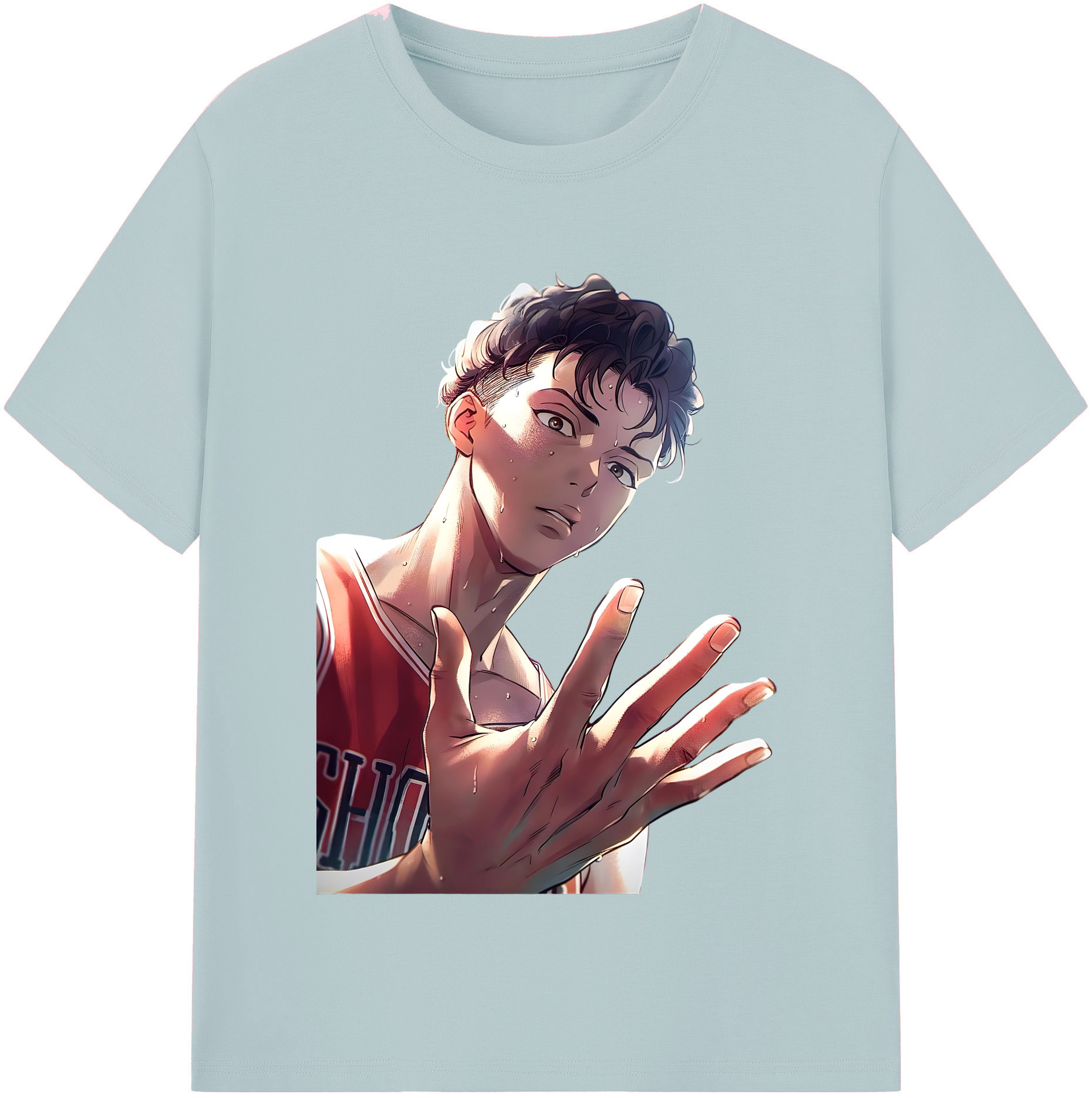 SLAM DUNK／スラムダンク 綿100％半袖Tシャツ（フロントプリント）